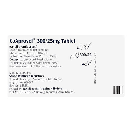 Co-Aprovel Tablet, 300/25mg, 28-Pack - Image 2