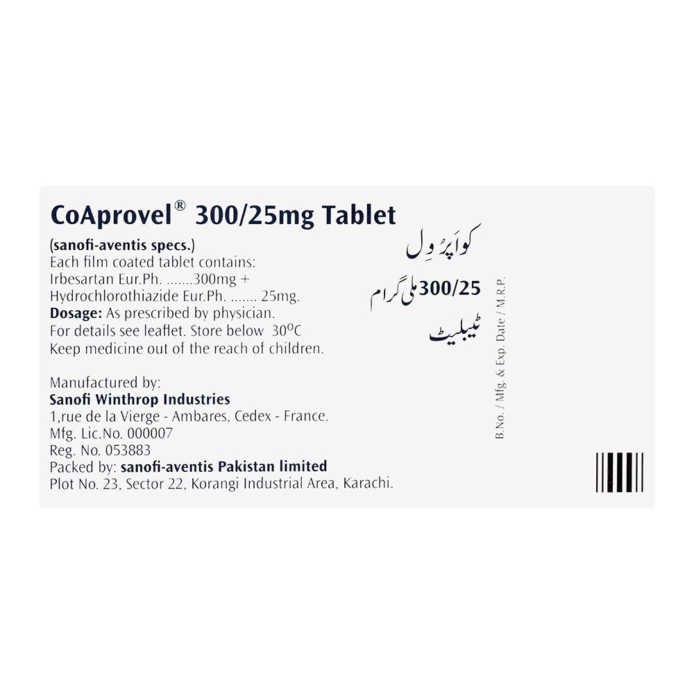 Co-Aprovel Tablet, 300/25mg, 28-Pack - Image 2