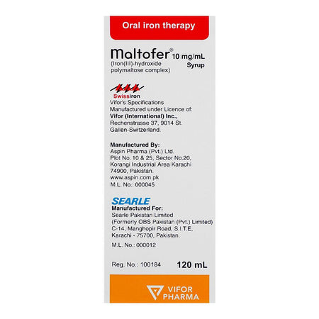 Searle Maltofer Syrup, 120ml - Image 2