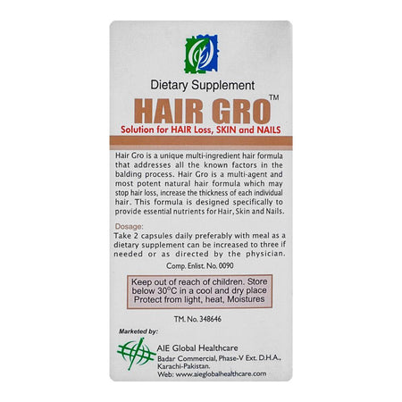 AIE Global Healthcare Hair Gro Capsule, 30-Pack - Image 2