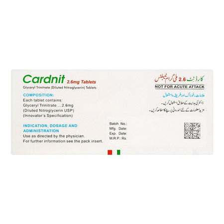 Cardnit Tablets, 2.6mg, 30-Pack - Image 2