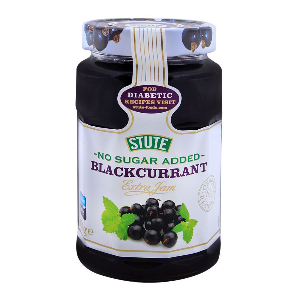 Stute No Sugar Added Blackcurrant Jam 430g - Main Image