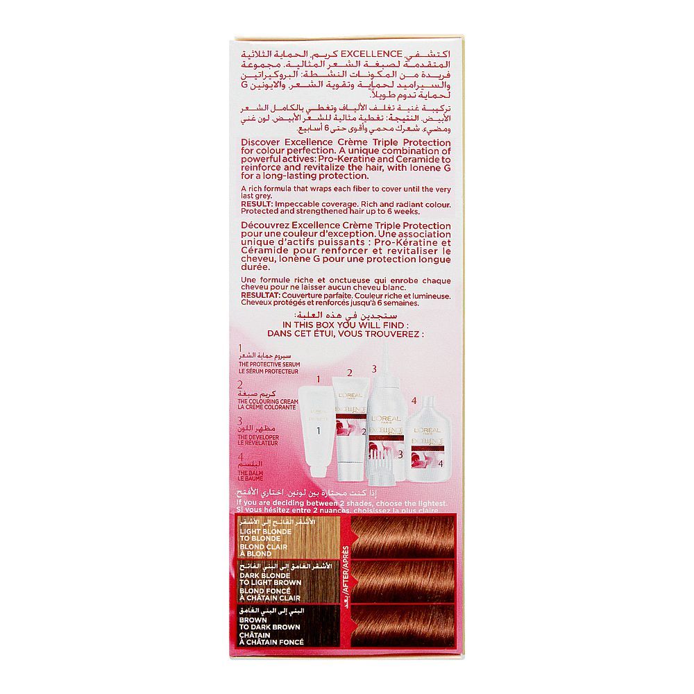 L'Oreal Excellence Creme Hair Color Blond Force 6, Triple Protection Seals, Replenishes & Conditions - Image 2