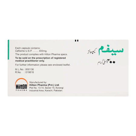 Hilton Pharma Cefim Capsule, 400mg, 5-Pack - Image 2