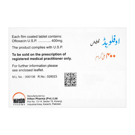 Hilton Pharma Oflobid Tablet, 400mg, 10-Pack - Image 2