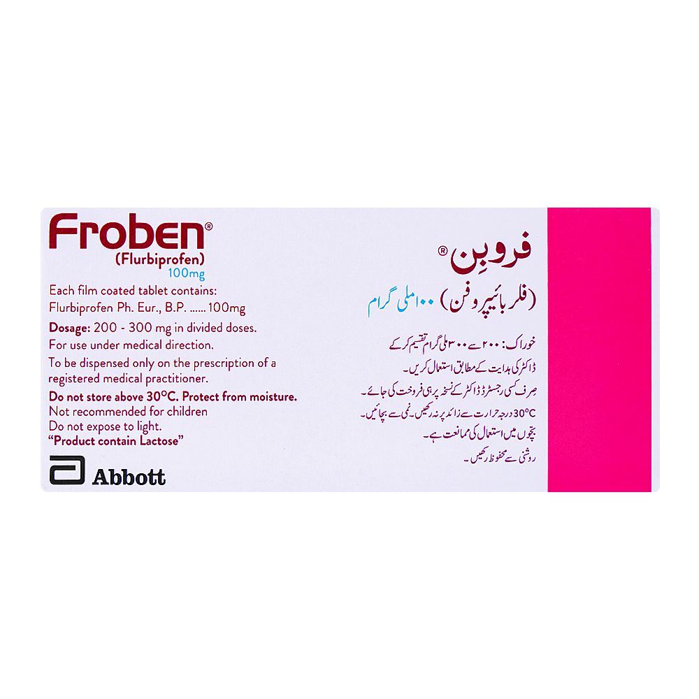 Froben Tablets, 100mg, Strip (10 Tablets) - Image 2