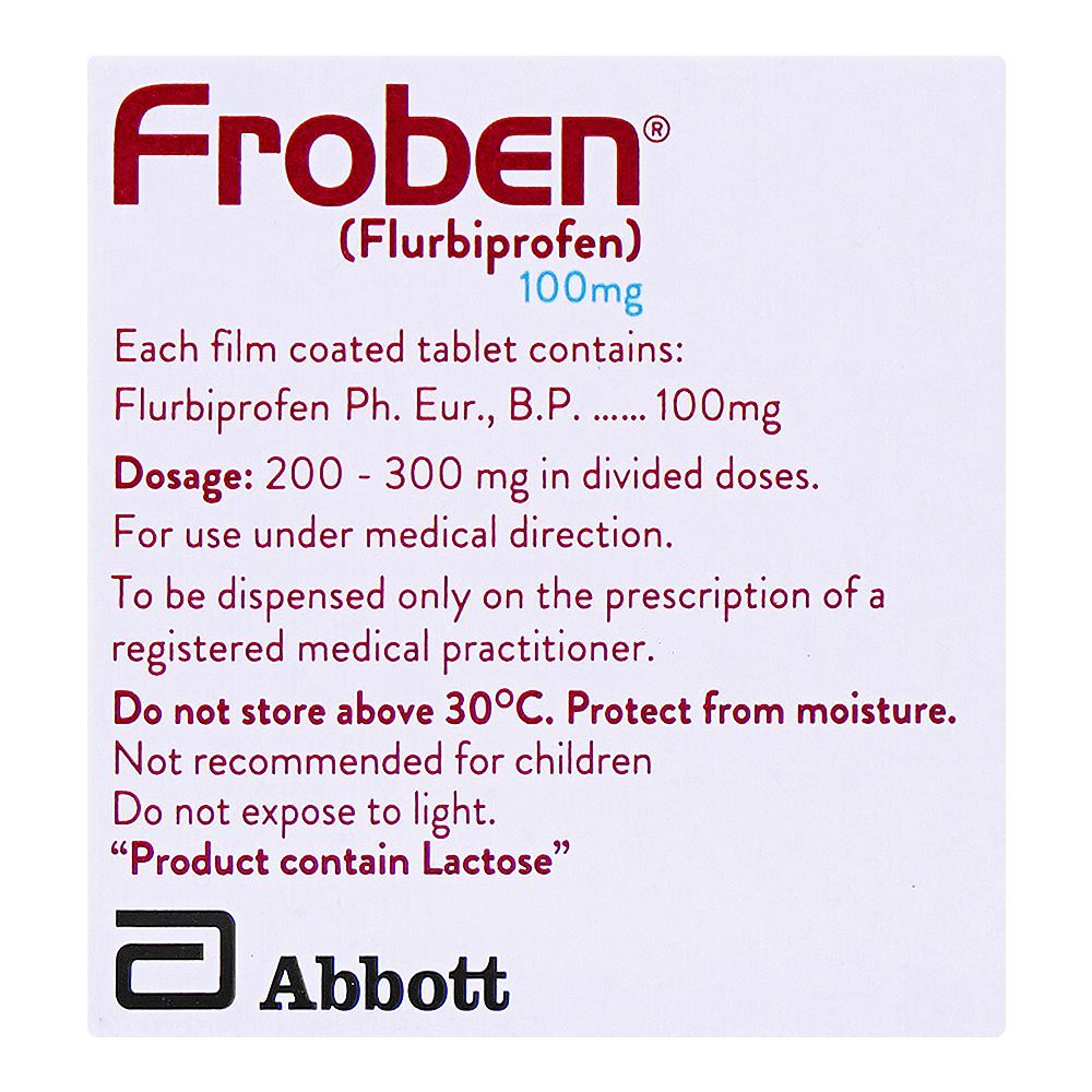Froben Tablets, 100mg, Strip (10 Tablets) - Image 3