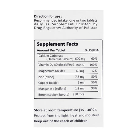 Gemini Pharmaceutical Calcite-600 Tablet, 30-Pack - Image 4