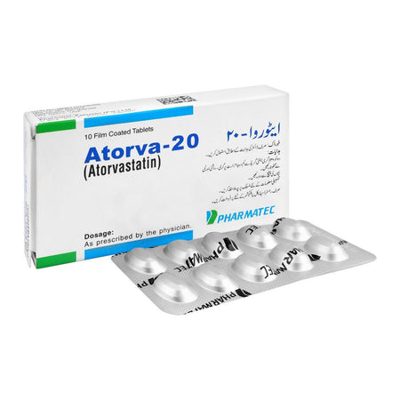 Pharmatec Atorva Tablet, 20mg, 10-Pack - Main Image