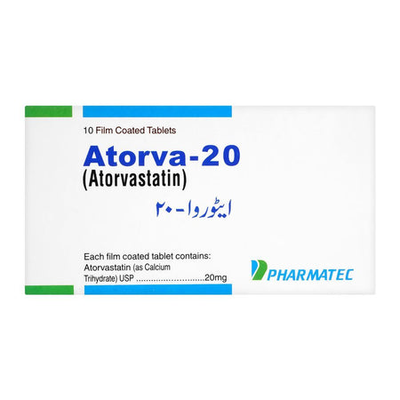 Pharmatec Atorva Tablet, 20mg, 10-Pack - Image 2