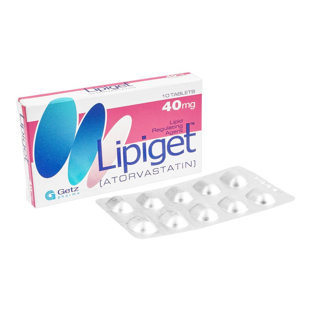 Getz Pharma Lipiget Tablet, 40mg, 10-Pack - Main Image