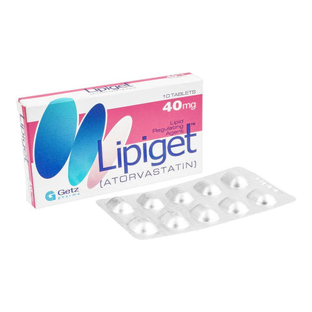 Getz Pharma Lipiget Tablet, 40mg, 10-Pack - Main Image
