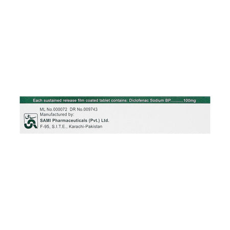 Sami Pharmaceuticals Dicloran SR 100 Tablet, 1-Strip - Image 4