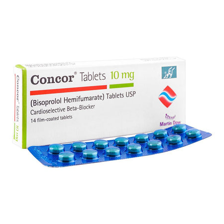 Martin Dow Concor Tablet, 10mg, 14-Pack - Main Image