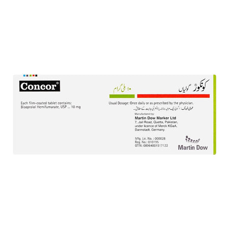 Martin Dow Concor Tablet, 10mg, 14-Pack - Image 2