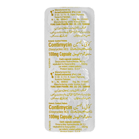 Contimycin Capsules, 100mg, Strip (10 Tablets) - Image 2