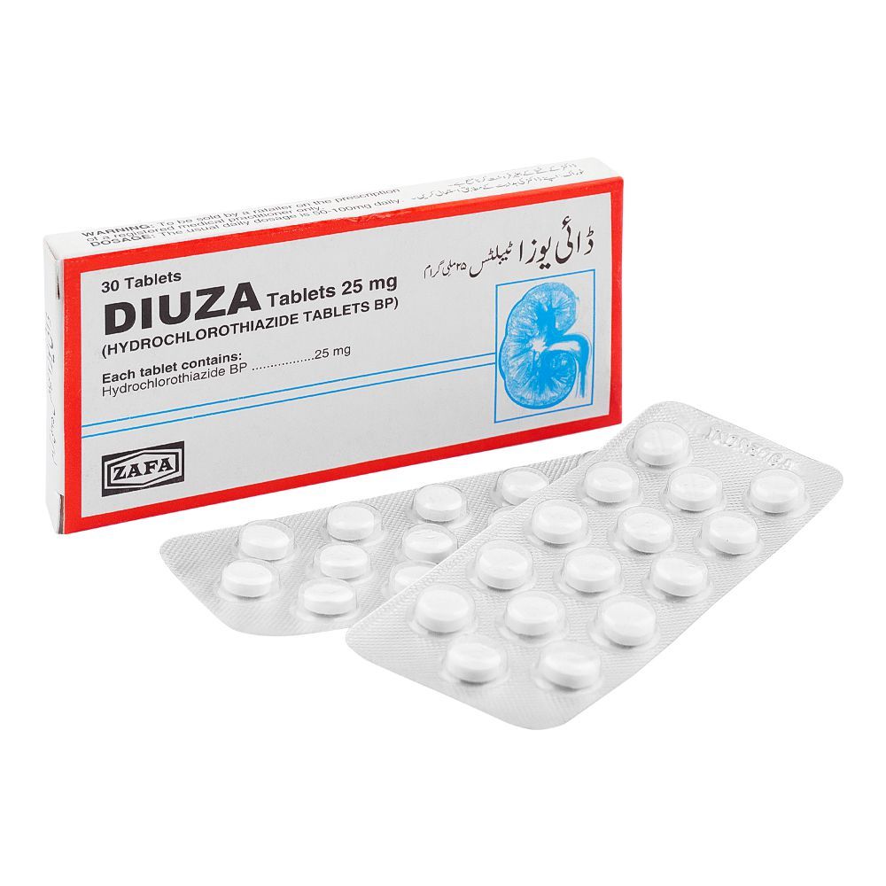 Zafa Pharmaceuticals Diuza Tablet, 25mg, 30-Pack - Main Image