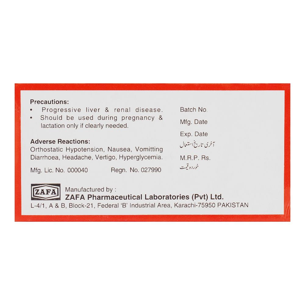 Zafa Pharmaceuticals Diuza Tablet, 25mg, 30-Pack - Image 2