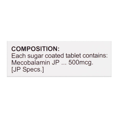NabiQasim Mecobal Tablet, 500mcg, 30-Pack - Image 4