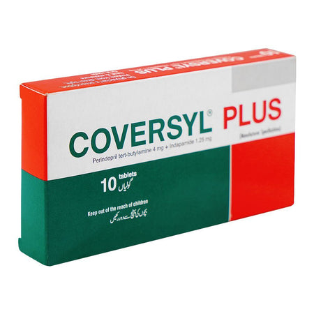 Servier Pharmaceuticals Coversyl Plus Tablet, 4mg/1.25mg, 10-Pack - Main Image