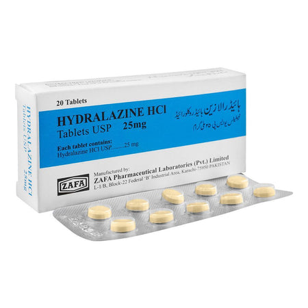 Zafa Pharmaceuticals Hydralazine Tablet, 25mg, 20-Pack - Main Image