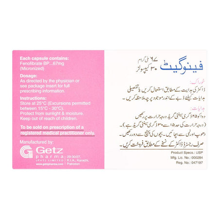 Get Pharma Fenoget Capsule, 67mg, 30-Pack - Image 3