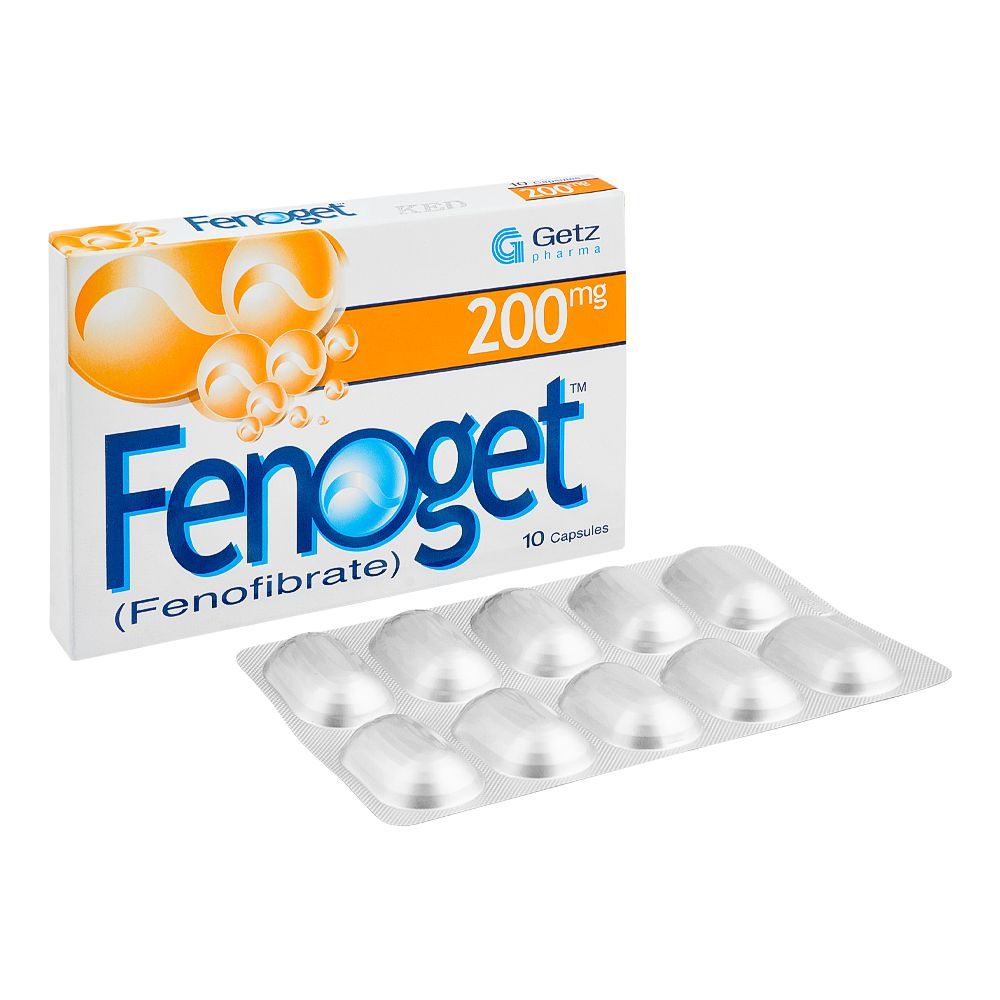 Getz Pharma Fenoget Capsule, 200mg, 10-Pack - Main Image