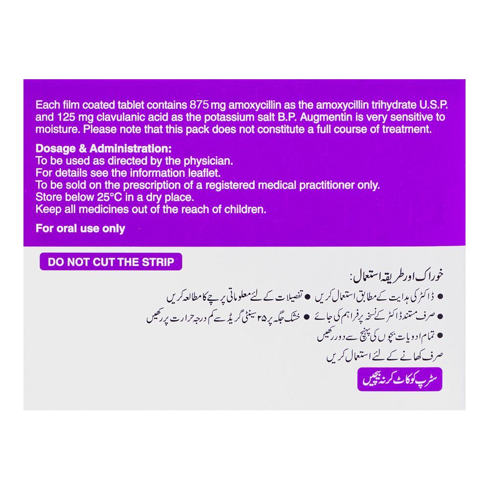 GSK Augmentin BD Tablet, 1000mg, 6-Pack - Image 3