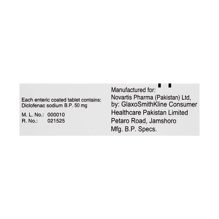 GSK Voltral Tablet, 50mg, 1-Strip - Image 2