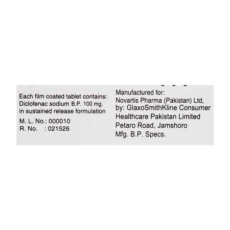 GSK Voltral SR Tablet, 100mg, 1-Strip - Image 2