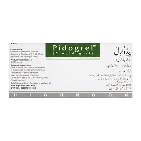 Highnoon Laboratories Pidogrel Tablet, 75mg, 10-Pack - Image 3
