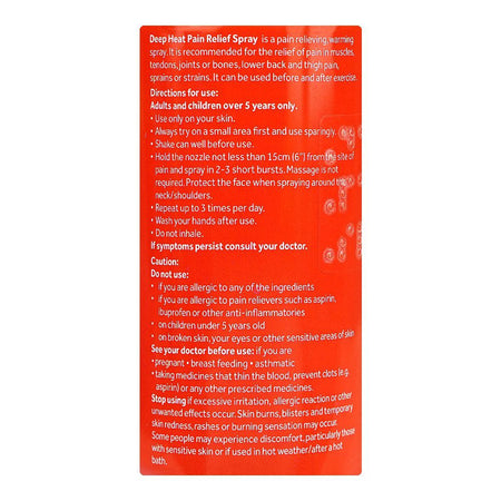 Deep Heat Pain Relief Spray, For Muscular Aches and Strains, 150ml - Image 3