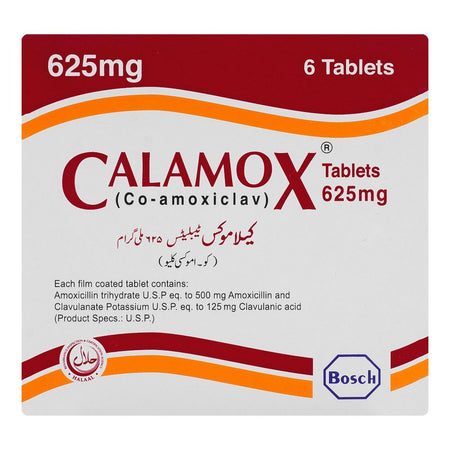 Bosch Pharmaceuticals Calamox Tablet, 625mg, 6-Pack - Image 2