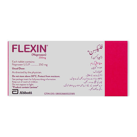 Flexin Tablets, 250mg, Strip (10 Tablets) - Image 2