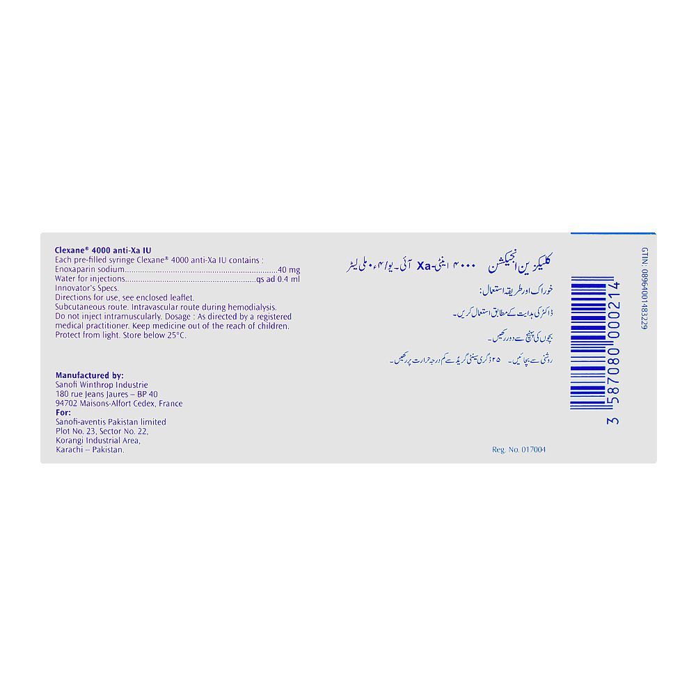 Clexane Injection, 40mg - Image 2
