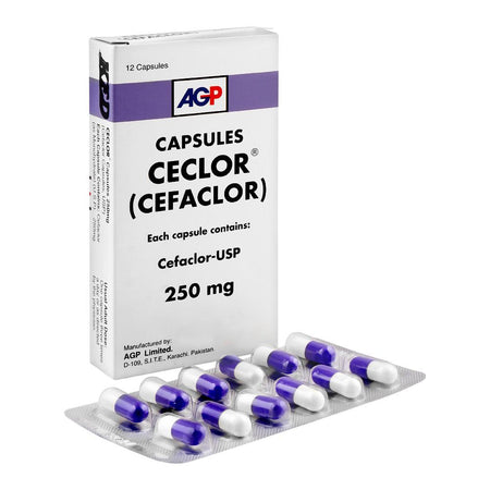 AGP Pharma Ceclor Capsule, 250mg, 12-Pack - Main Image