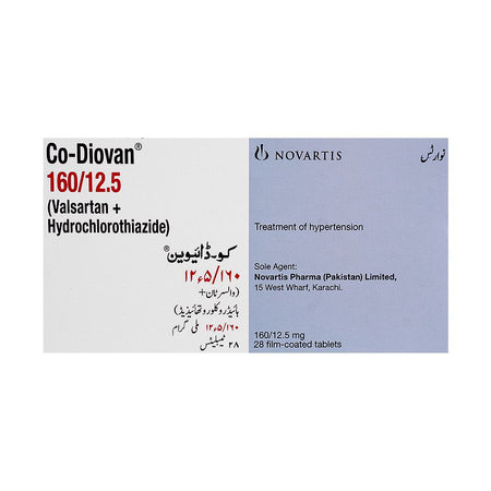 Novartis Pharmaceuticals Co-Diovan Tablet, 160mg/12.5mg, 1-Strip - Image 2