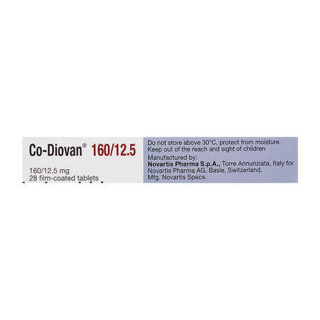 Novartis Pharmaceuticals Co-Diovan Tablet, 160mg/12.5mg, 1-Strip - Image 5