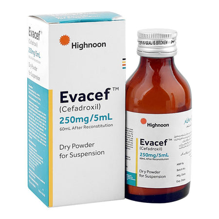 Highnoon Laboratories Evacef Suspension, 250mg/5ml, 60ml - Main Image