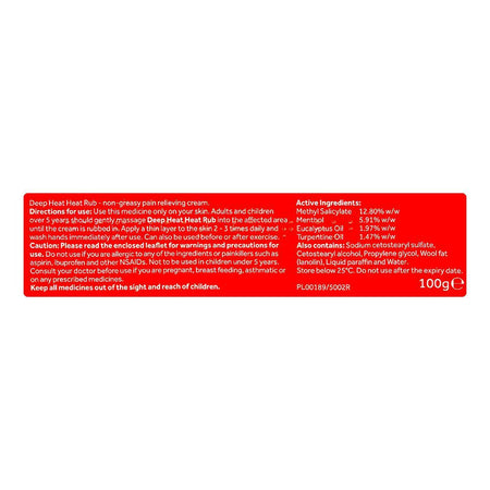 The Mentholatum Co. Deep Heat Fast Relief Cream, 100g - Image 3