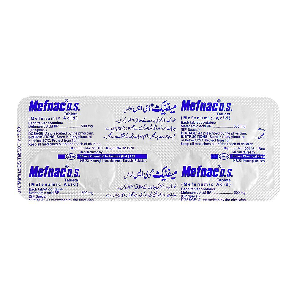 Mefnac D.S Tablets, 500mg, Strip (10 Tablets) - Image 2