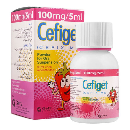 Getz Pharma Cefiget Powder Oral Suspension, 100mg/30ml - Main Image