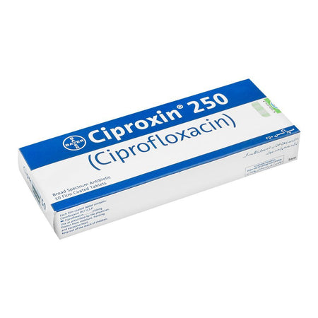 Bayer Pharmaceuticals Ciproxin Tablet, 250mg, 10-Pack - Main Image