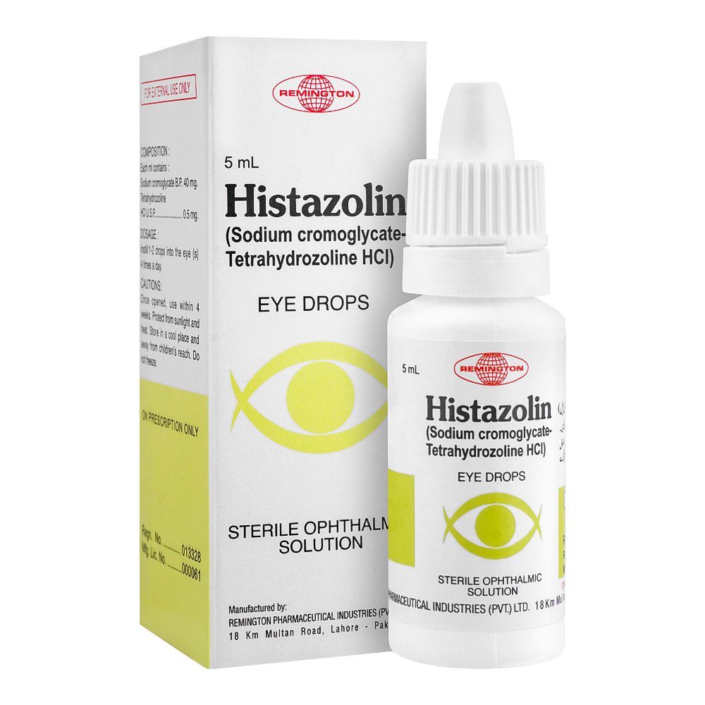 Remington Pharmaceuticals Histazolin Eye Drops, 5ml - Main Image