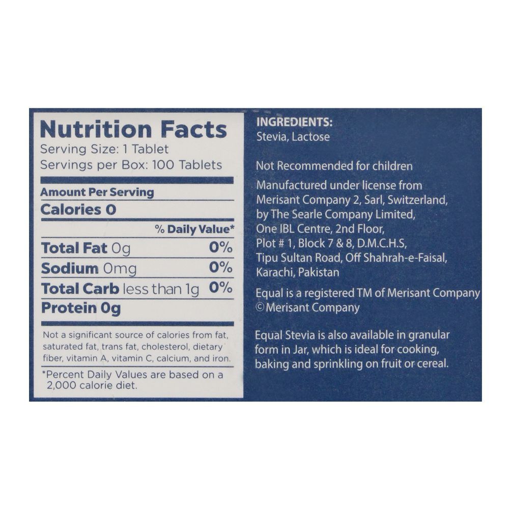 Equal Stevia Sweetener Tablets, Zero Calories, 100-Pack - Image 3
