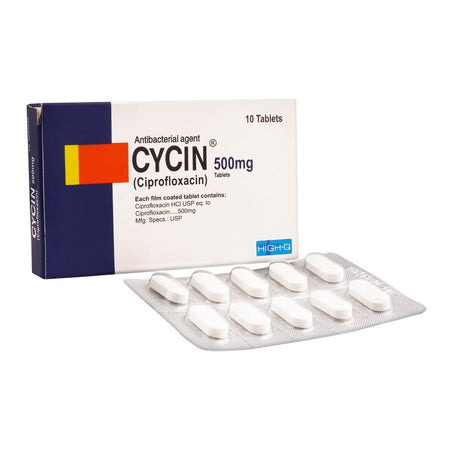 High-Q Pharmaceuticals Cycin Tablet, 500mg, 10-Pack - Main Image