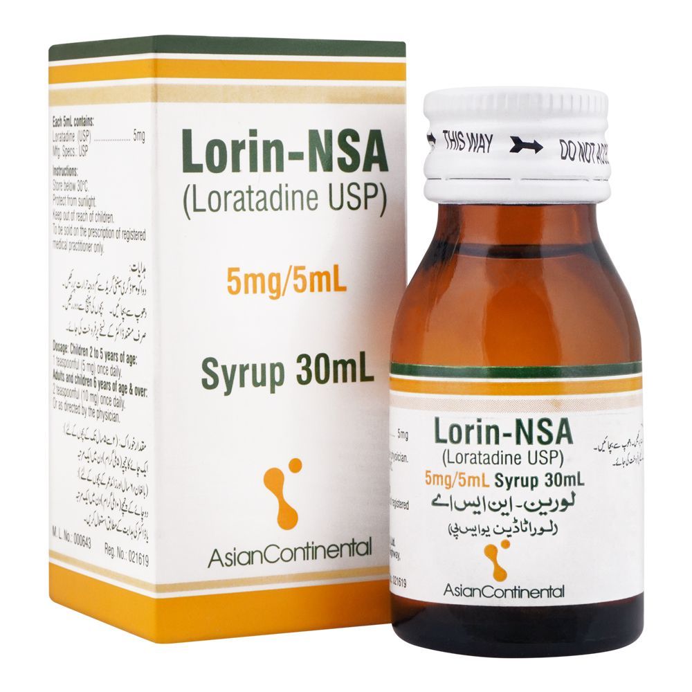 AsianContinental Lorin-NSA Syrup, 5mg/5ml, 30ml - Main Image