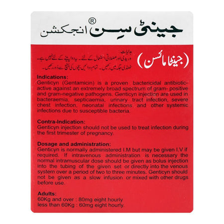 Ray Pharma Genticyn Injection, 80mg - Image 2