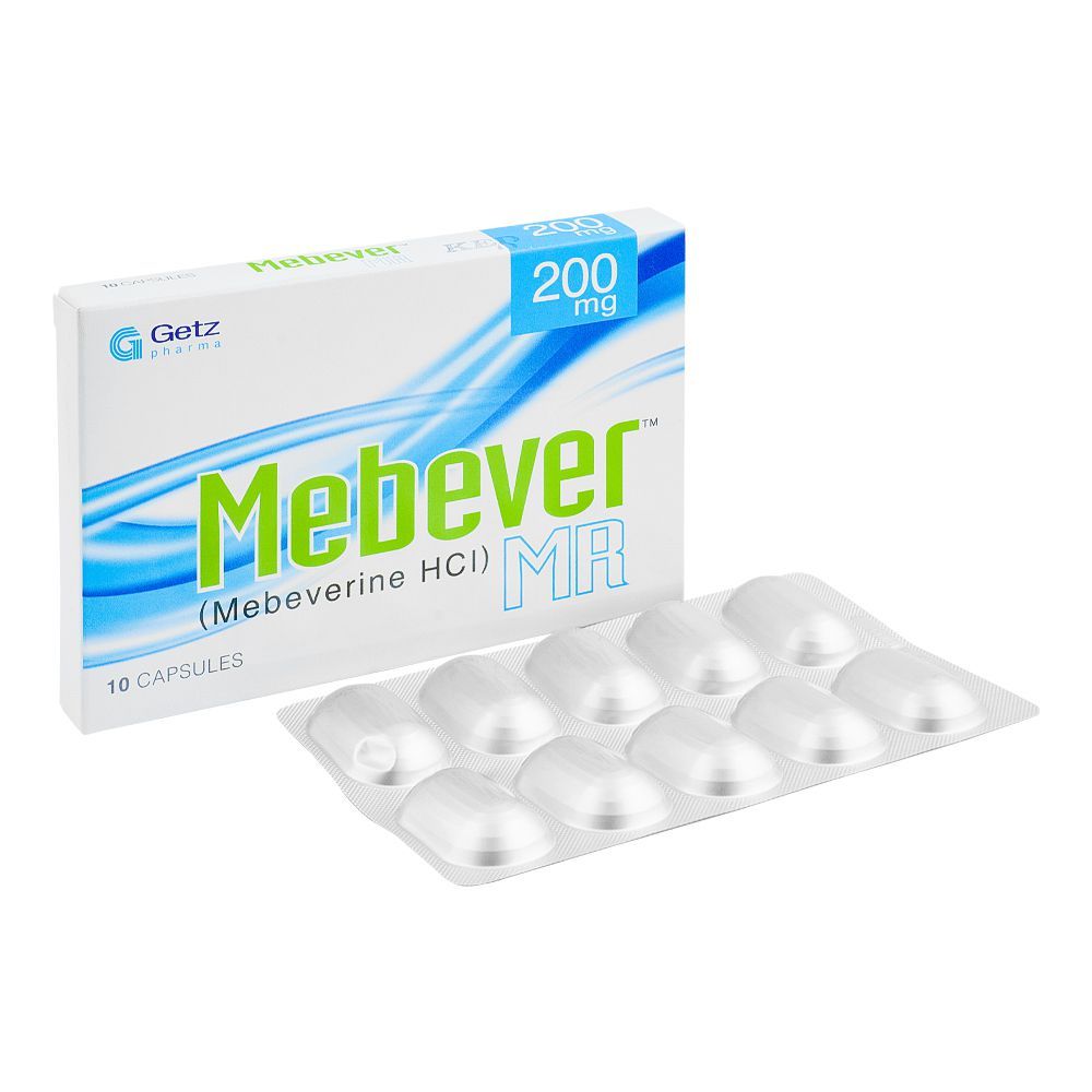 Getz Pharma Mebever MR Capsule, 200mg, 10-Pack - Main Image