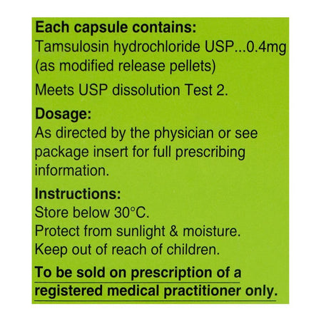 Tamsolin 0.4mg Capsules, Strip (10 Capsules) - Image 4